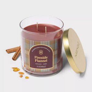 Fireside Flannel 2 Wick Lidded Jar Candle
